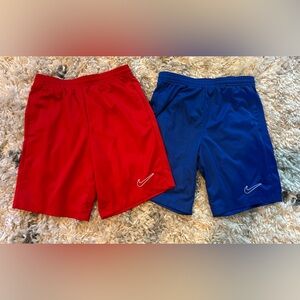 Nike Dri-FIT Red and Blue Athletic Shorts